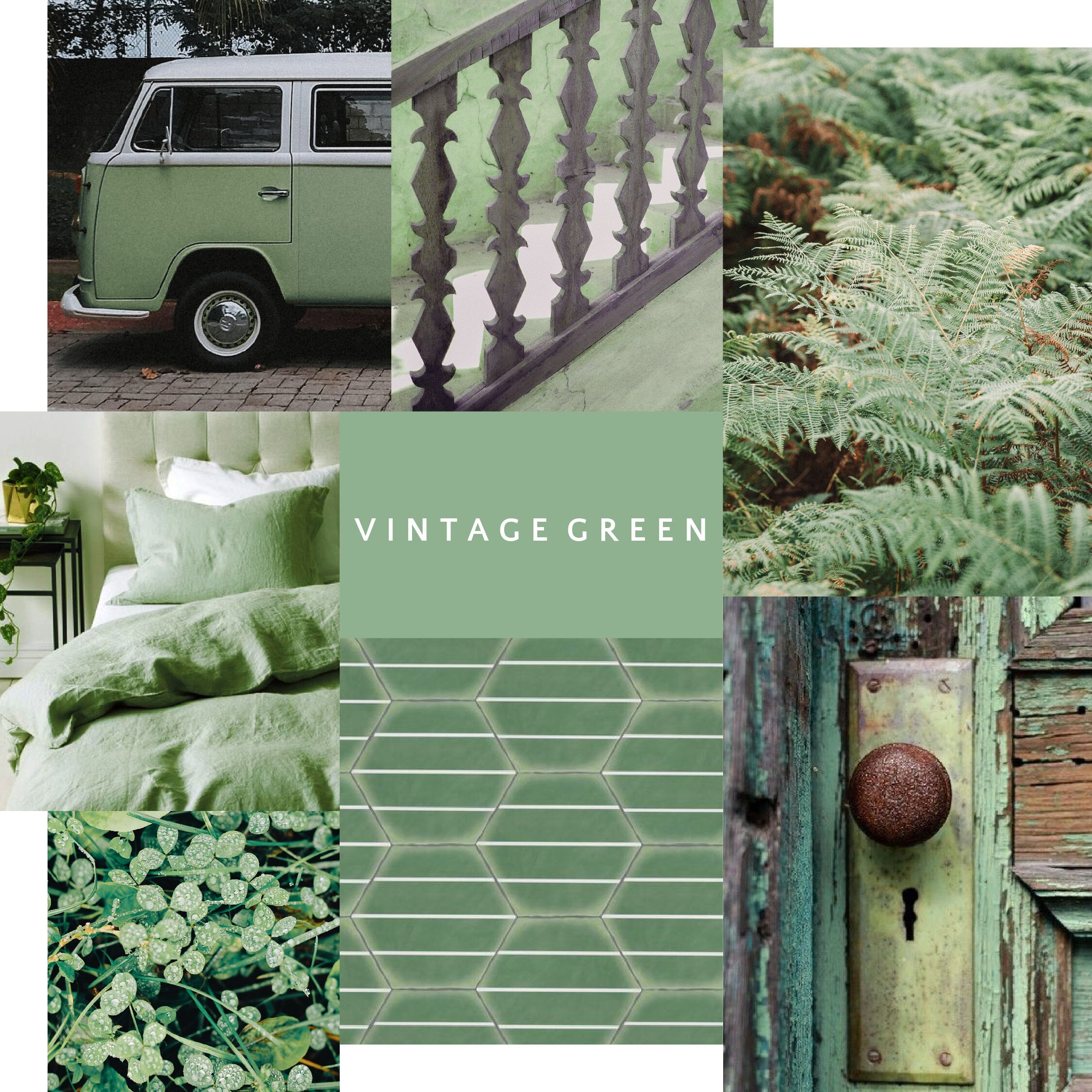 Vintage Green Moodboard